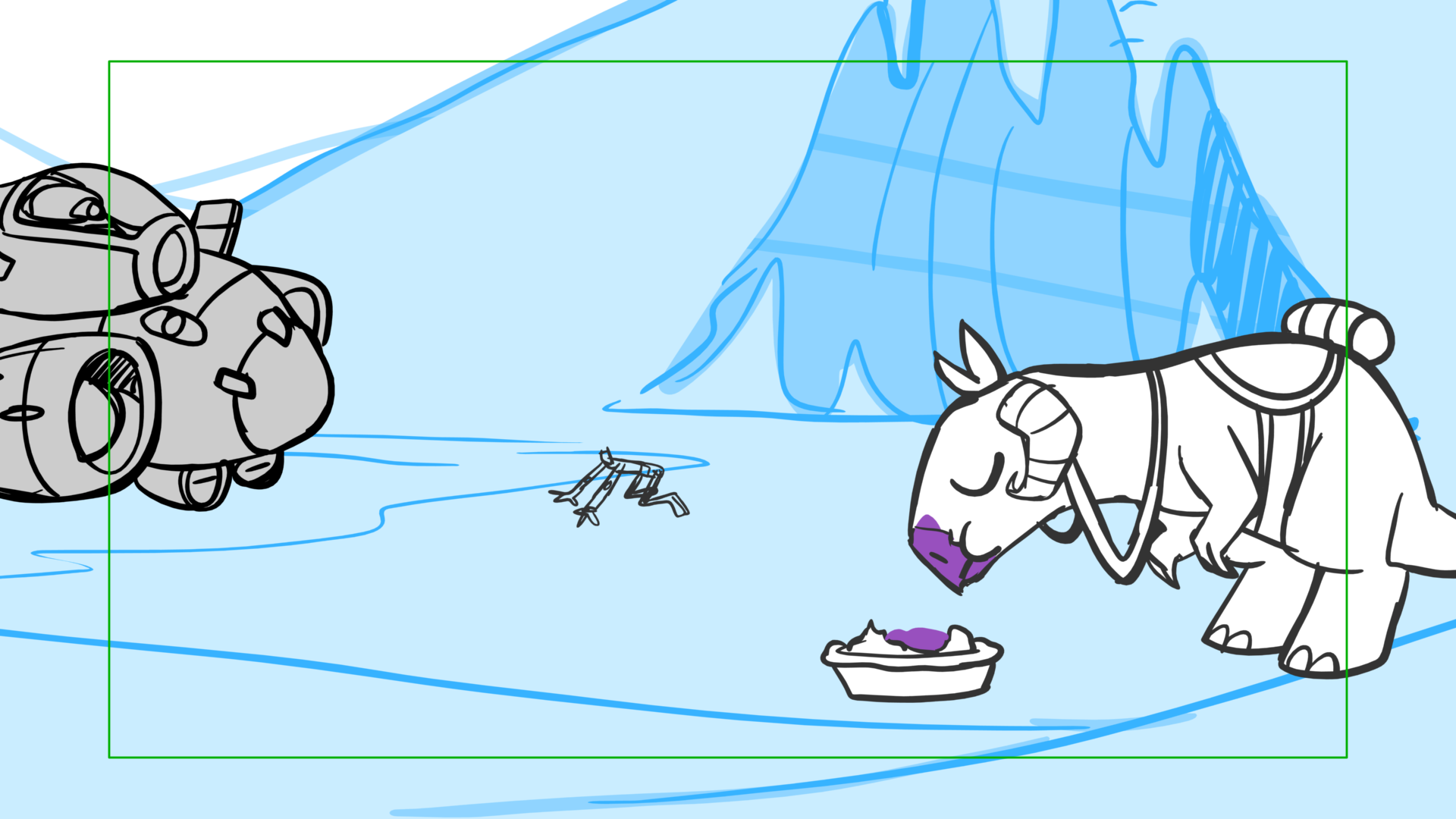Tauntaun — Escena 23, panel 07, storyboard by Melissa Ballesteros