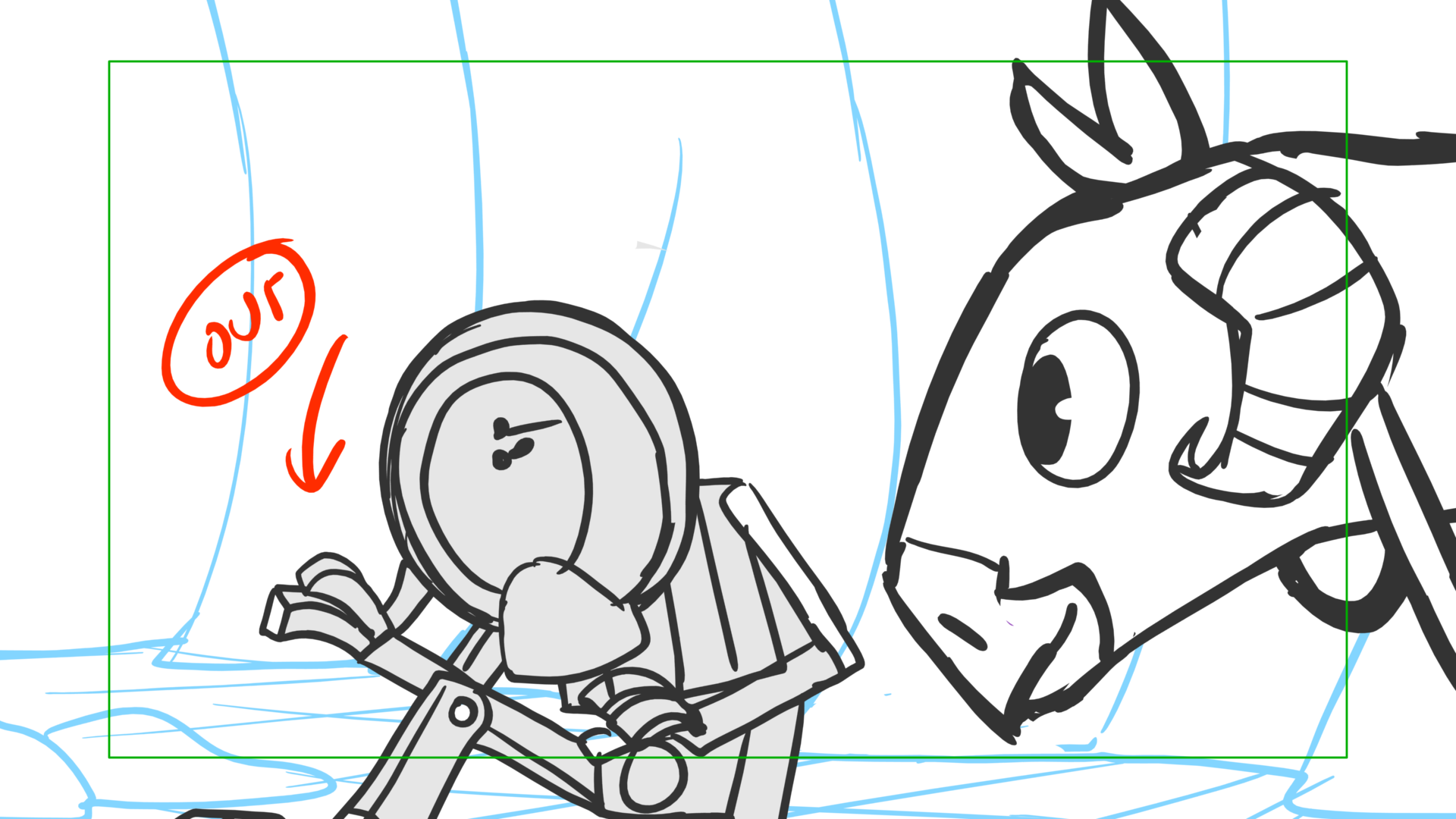 Tauntaun — Escena 25, panel 14, storyboard by Melissa Ballesteros