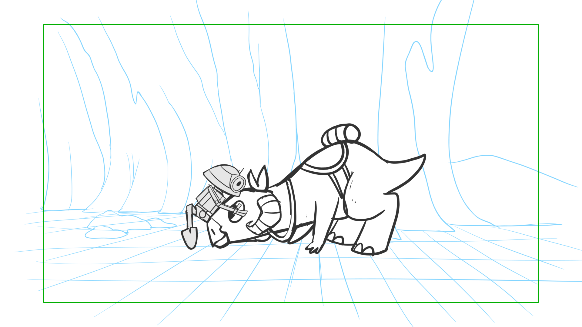 Tauntaun — Escena 26, panel 04, storyboard by Melissa Ballesteros