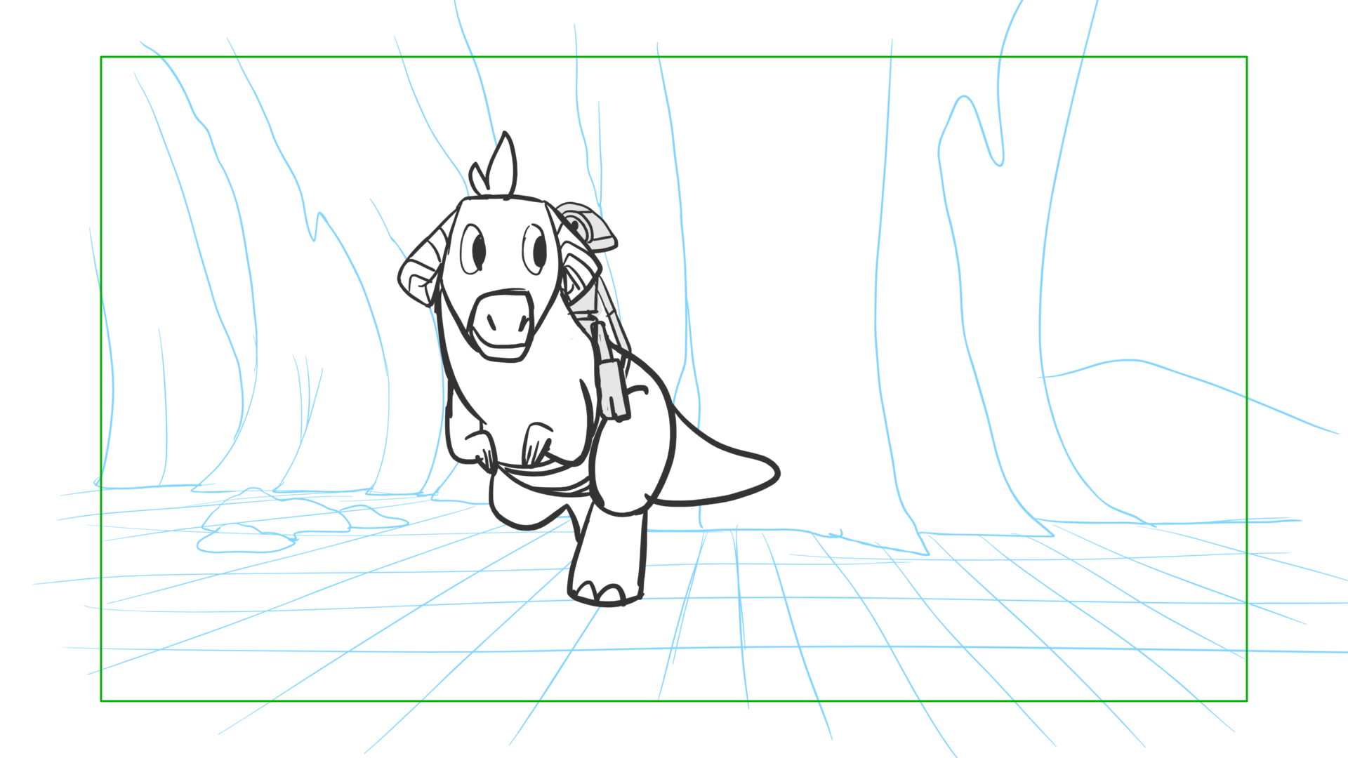 Tauntaun — Escena 26, panel 11, storyboard by Melissa Ballesteros