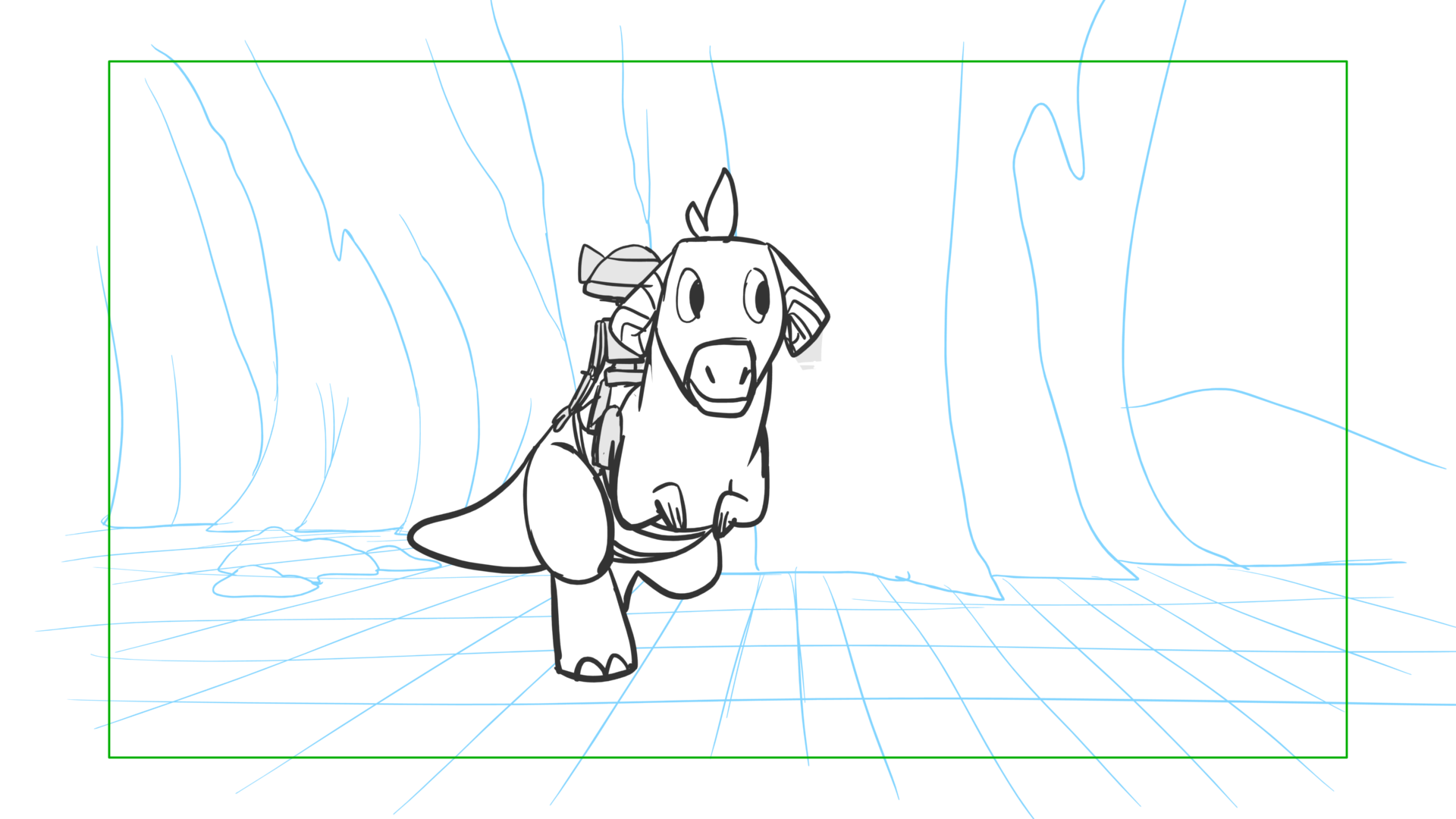 Tauntaun — Escena 26, panel 12, storyboard by Melissa Ballesteros