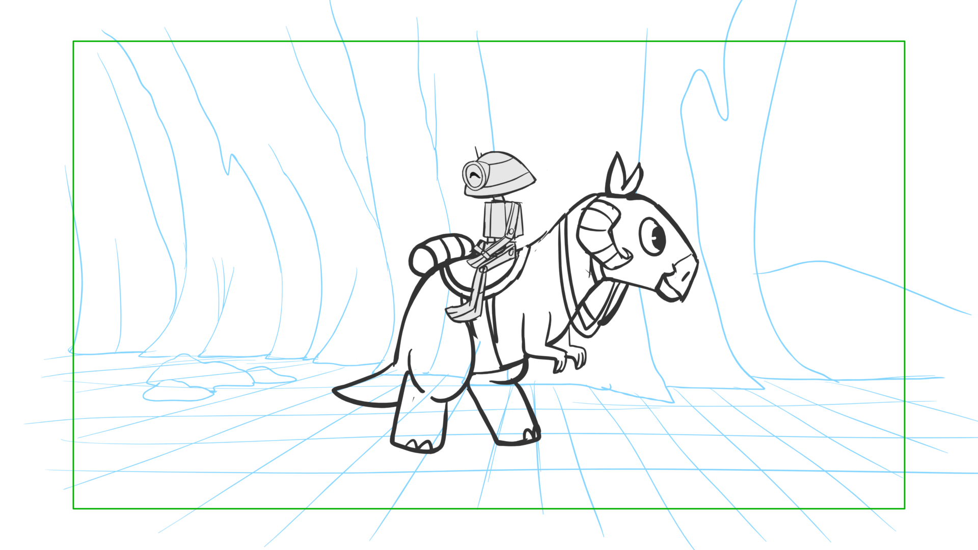Tauntaun — Escena 26, panel 13, storyboard by Melissa Ballesteros