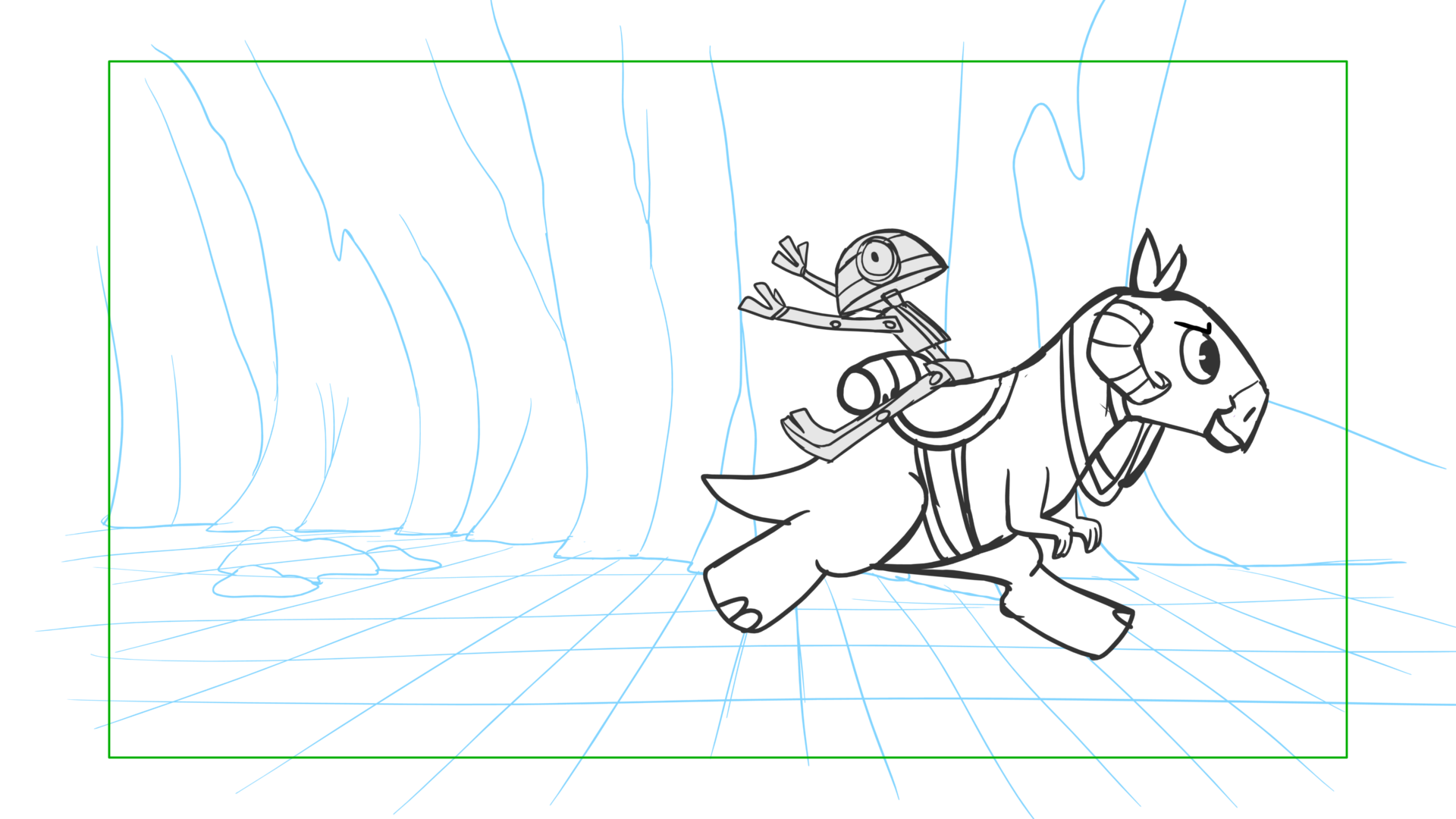 Tauntaun — Escena 26, panel 15, storyboard by Melissa Ballesteros