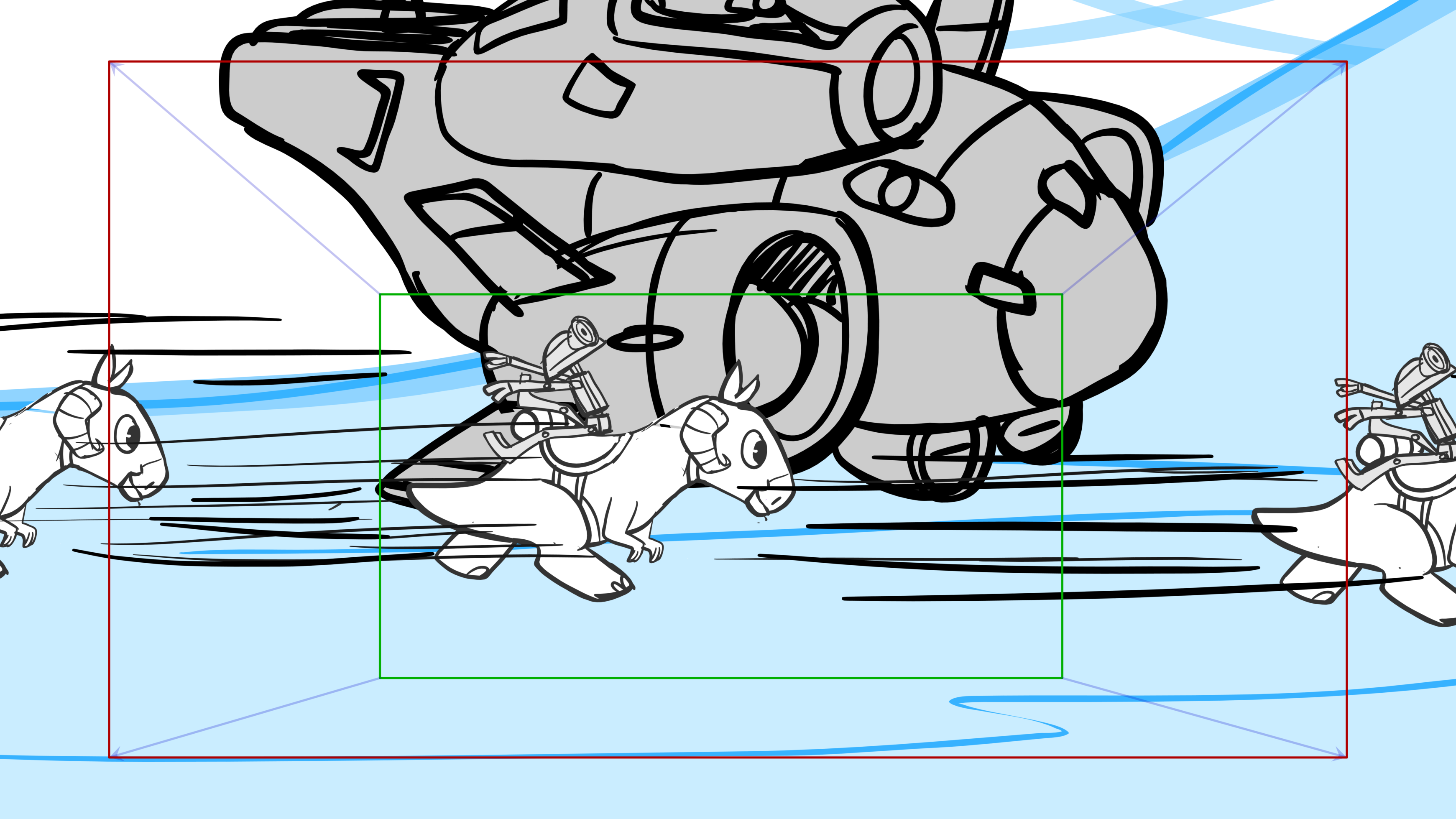 Tauntaun — Escena 28, panel 02, storyboard by Melissa Ballesteros