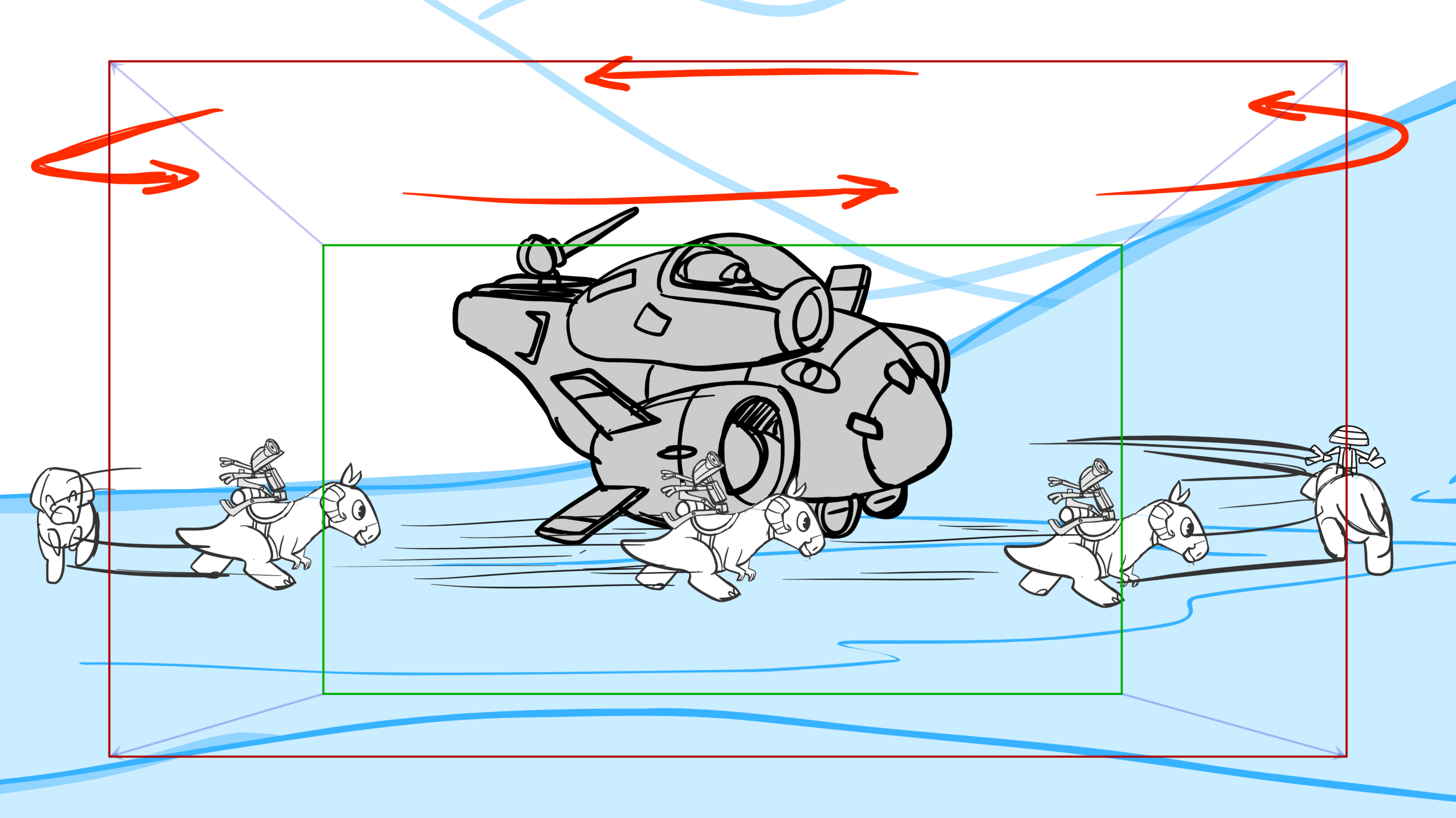 Tauntaun — Escena 28, panel 03, storyboard by Melissa Ballesteros