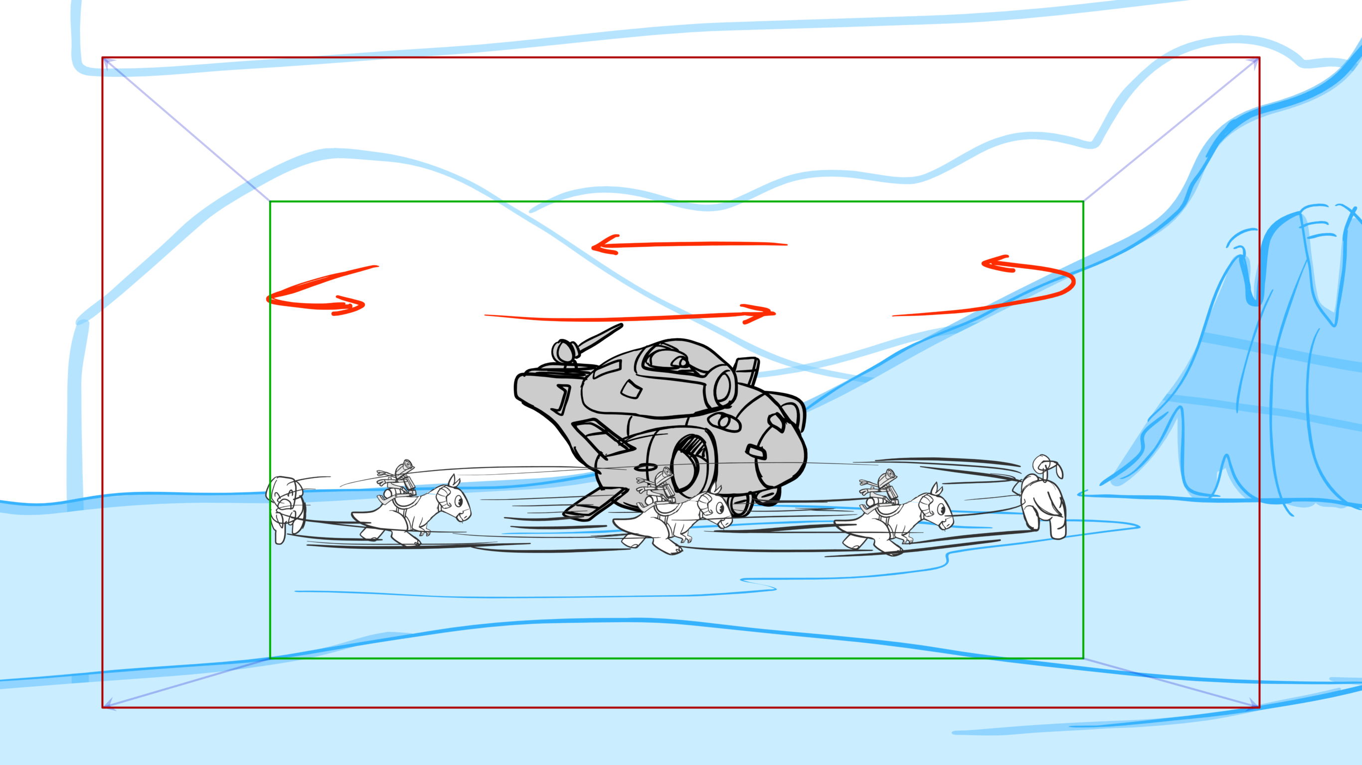 Tauntaun — Escena 28, panel 04, storyboard by Melissa Ballesteros
