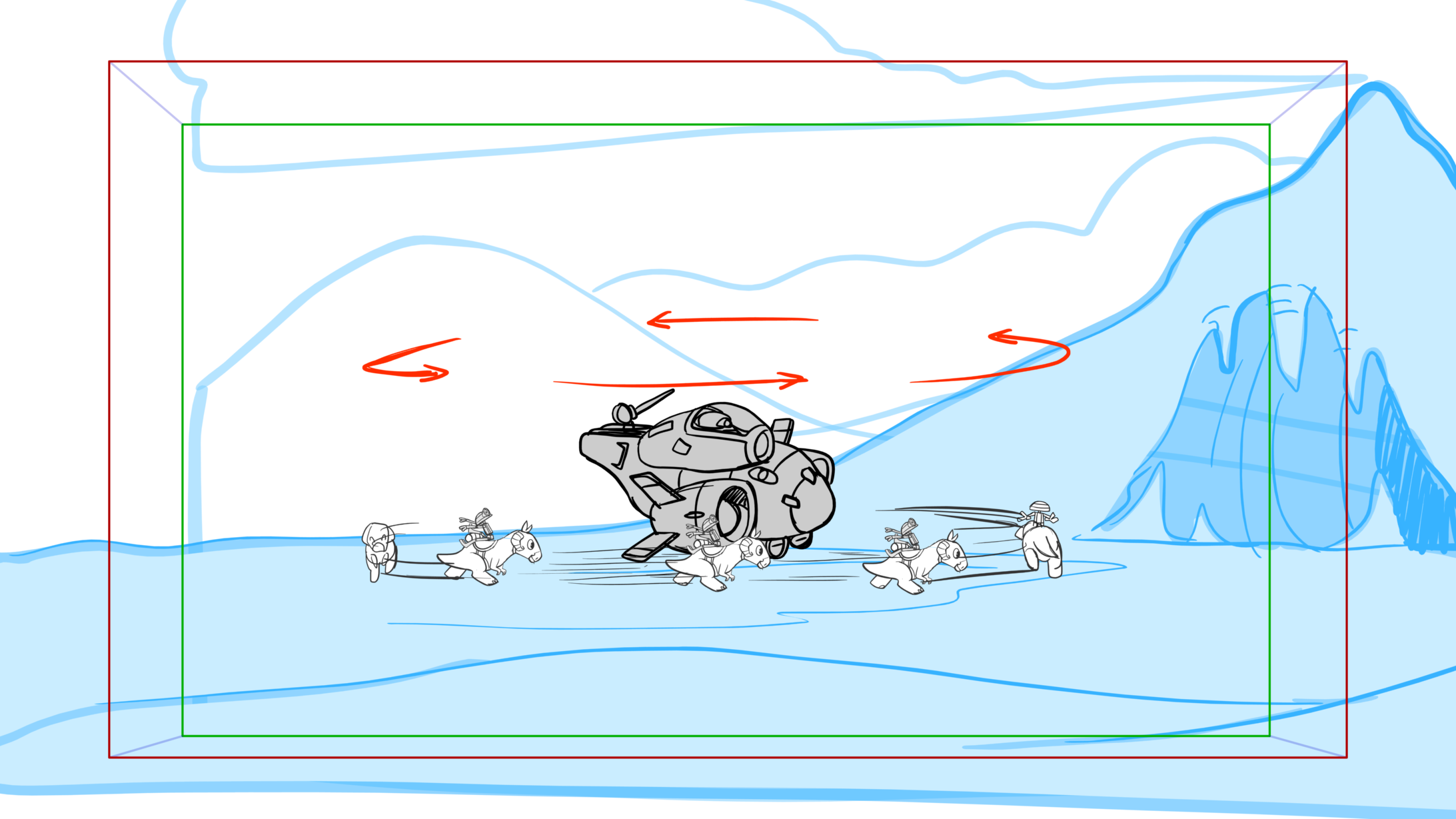 Tauntaun — Escena 28, panel 05, storyboard by Melissa Ballesteros