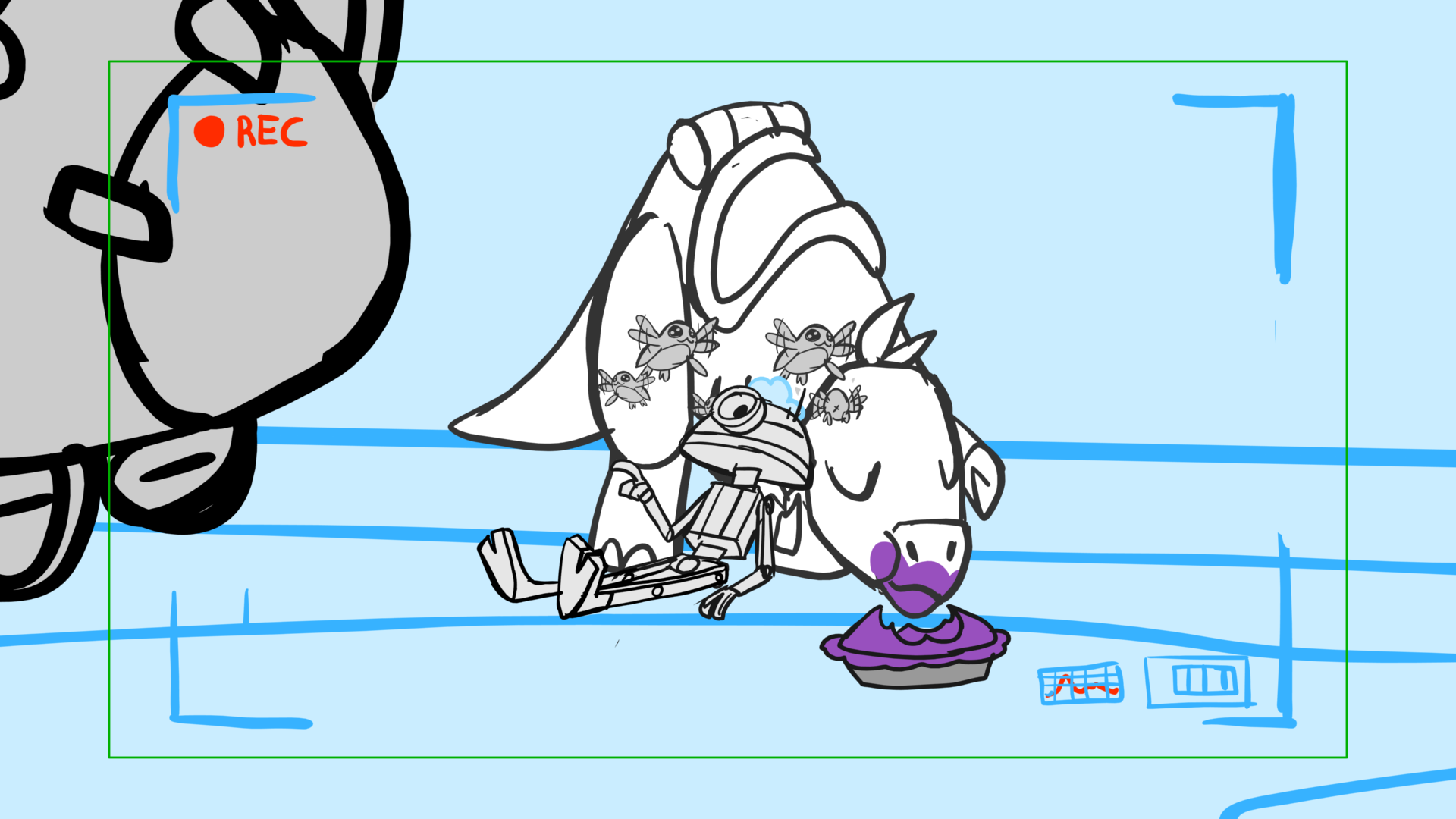 Tauntaun — Escena 29, panel 02, storyboard by Melissa Ballesteros